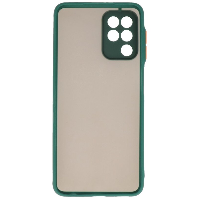 Custodia rigida con combinazione di colori Samsung Galaxy A22 4G verde scuro