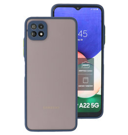 Custodia rigida con combinazione di colori Samsung Galaxy A22 5G blu