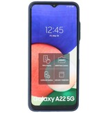 Custodia rigida con combinazione di colori Samsung Galaxy A22 5G blu