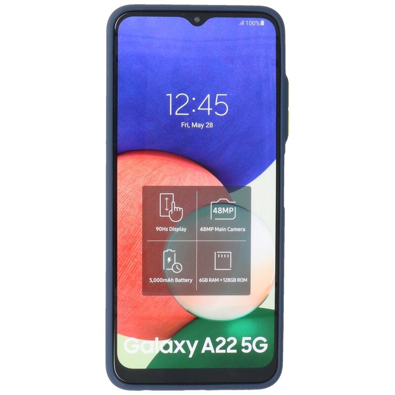 Kleurcombinatie Hard Case Samsung Galaxy A22 5G Blauw