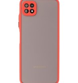 Estuche rígido con combinación de colores Samsung Galaxy A22 5G Rojo