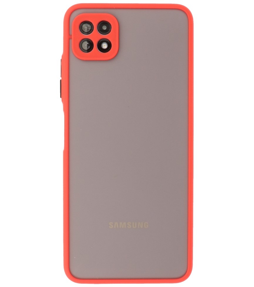 Custodia rigida con combinazione di colori Samsung Galaxy A22 5G rossa
