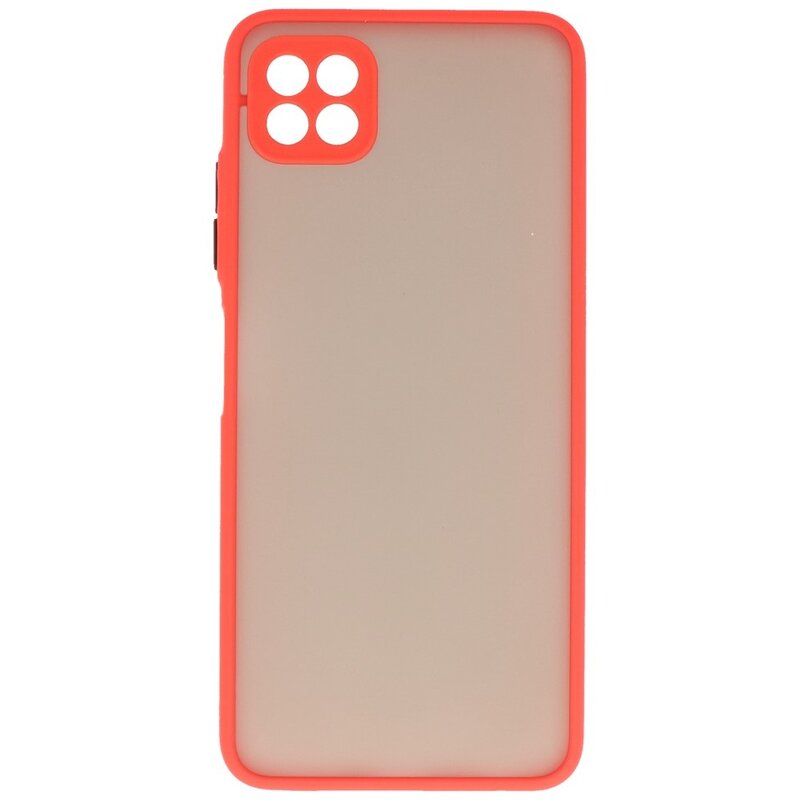 Custodia rigida con combinazione di colori Samsung Galaxy A22 5G rossa