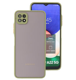 Custodia rigida con combinazione di colori Samsung Galaxy A22 5G verde