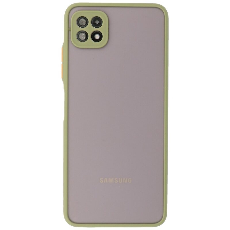 Custodia rigida con combinazione di colori Samsung Galaxy A22 5G verde