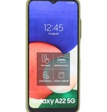 Estuche rígido con combinación de colores Samsung Galaxy A22 5G Verde