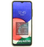 Custodia rigida con combinazione di colori Samsung Galaxy A22 5G verde