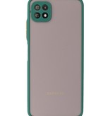 Custodia rigida con combinazione di colori Samsung Galaxy A22 5G verde scuro