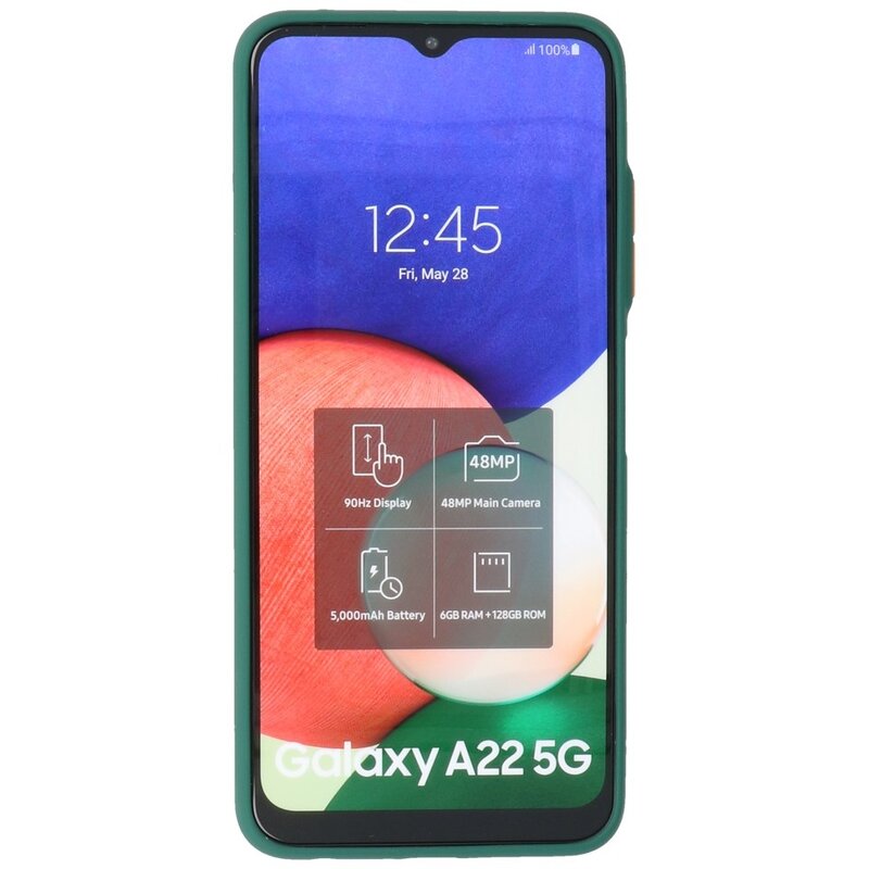 Kleurcombinatie Hard Case Samsung Galaxy A22 5G Donker Groen