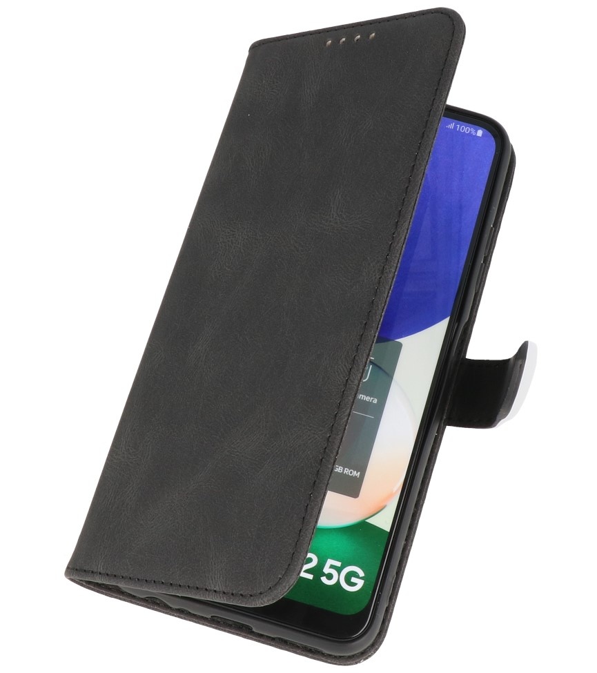 Wallet Cases Hülle für Samsung Galaxy A22 5G Schwarz