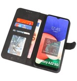 Estuche tipo billetera para Samsung Galaxy A22 5G Negro