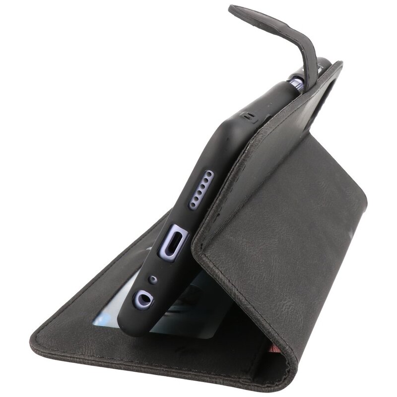 Wallet Cases Hoesje voor Samsung Galaxy A22 5G Zwart