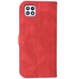 Etui portefeuille pour Samsung Galaxy A22 5G Rouge