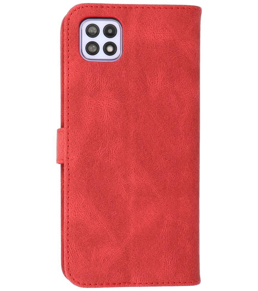 Etui portefeuille pour Samsung Galaxy A22 5G Rouge