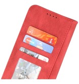 Etui portefeuille pour Samsung Galaxy A22 5G Rouge