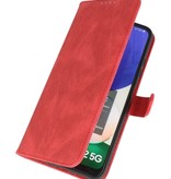 Etui portefeuille pour Samsung Galaxy A22 5G Rouge