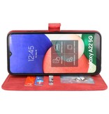 Wallet Cases Cover for Samsung Galaxy A22 5G Red