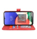 Wallet Cases Cover for Samsung Galaxy A22 5G Red