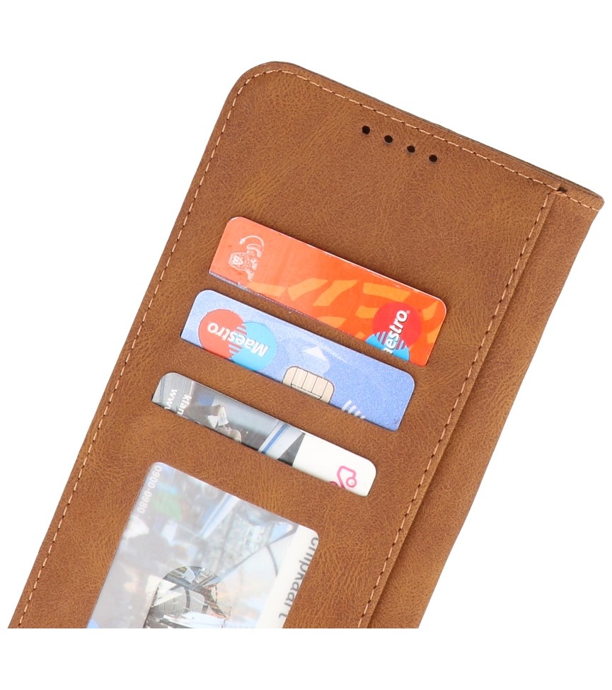 Wallet Cases Hoesje voor Samsung Galaxy A22 5G Bruin