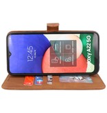 Wallet Cases Hoesje voor Samsung Galaxy A22 5G Bruin