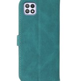 Custodia a portafoglio Cover per Samsung Galaxy A22 5G verde scuro