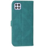 Custodia a portafoglio Cover per Samsung Galaxy A22 5G verde scuro
