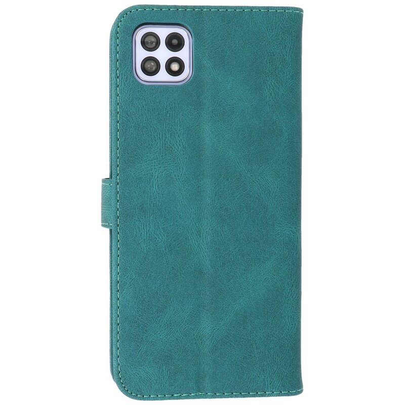 Custodia a portafoglio Cover per Samsung Galaxy A22 5G verde scuro