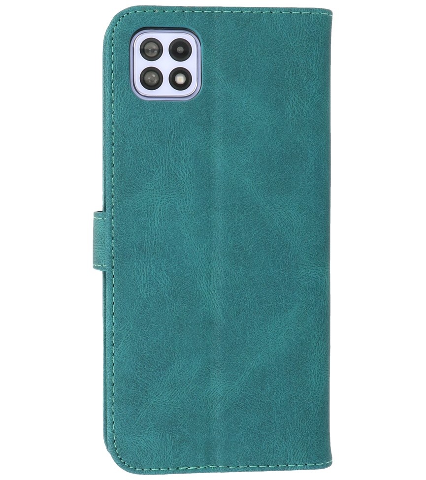 Custodia a portafoglio Cover per Samsung Galaxy A22 5G verde scuro