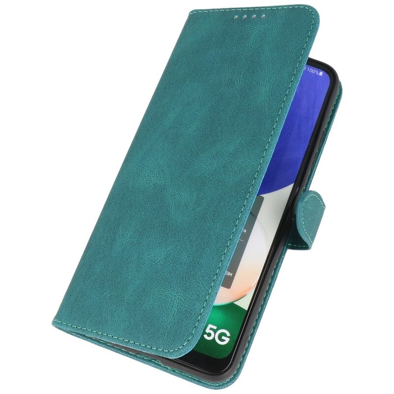 Wallet Cases Hoesje voor Samsung Galaxy A22 5G Donker Groen