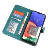 Wallet Hüllen Hülle für Samsung Galaxy A22 5G Dunkelgrün
