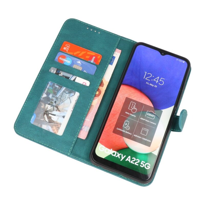 Pung Cover til Samsung Galaxy A22 5G Mørkegrøn