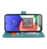Etui portefeuille pour Samsung Galaxy A22 5G vert foncé