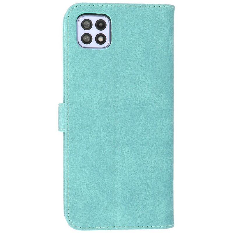 Estuche tipo billetera para Samsung Galaxy A22 5G Turquesa