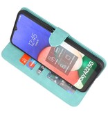 Wallet Cases Hoesje voor Samsung Galaxy A22 5G Turquoise