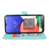 Estuche tipo billetera para Samsung Galaxy A22 5G Turquesa
