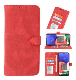 Etui portefeuille pour Samsung Galaxy A22 5G Rouge