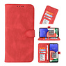 Etui portefeuille pour Samsung Galaxy A22 5G Rouge