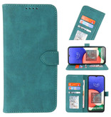 Etui portefeuille pour Samsung Galaxy A22 5G vert foncé