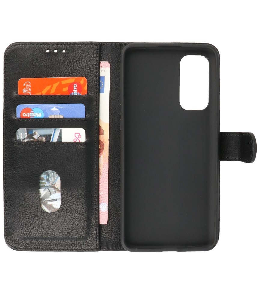 Bookstyle Wallet Cases Hülle für OnePlus Nord 2 5G Schwarz