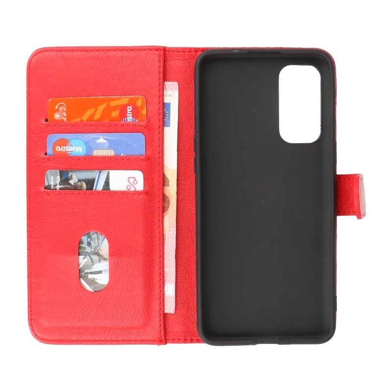 Bookstyle Wallet Cases Case for OnePlus Nord 2 5G Red