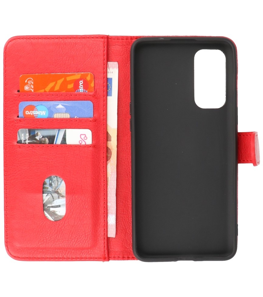 Bookstyle Wallet Cases Case for OnePlus Nord 2 5G Red