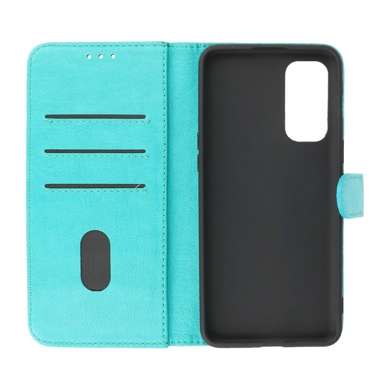 Bookstyle Wallet Cases Hoesje voor OnePlus Nord 2 5G Groen