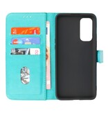 Bookstyle Wallet Cases Hoesje voor OnePlus Nord 2 5G Groen