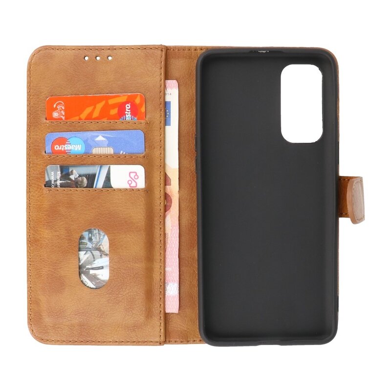 Bookstyle Wallet Cases Case for OnePlus Nord 2 5G Brown