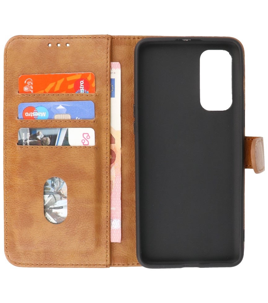 Bookstyle Wallet Cases Case for OnePlus Nord 2 5G Brown