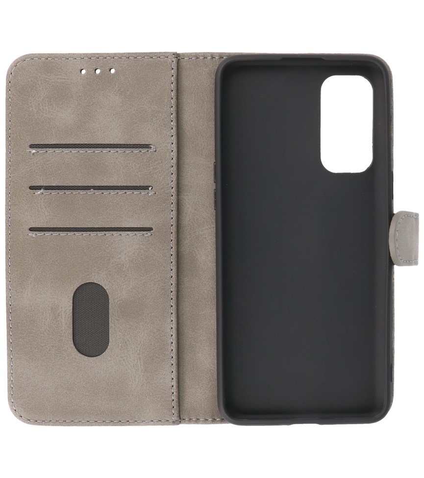 Bookstyle Wallet Cases Hoesje voor OnePlus Nord 2 5G Grijs