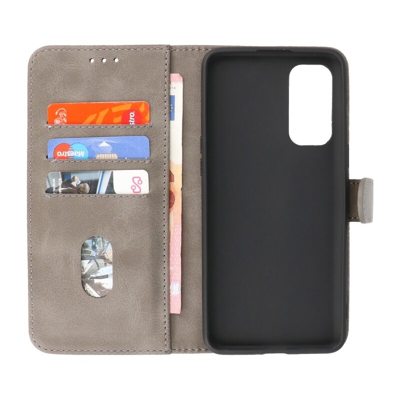 Bookstyle Wallet Cases Case for OnePlus Nord 2 5G Gray