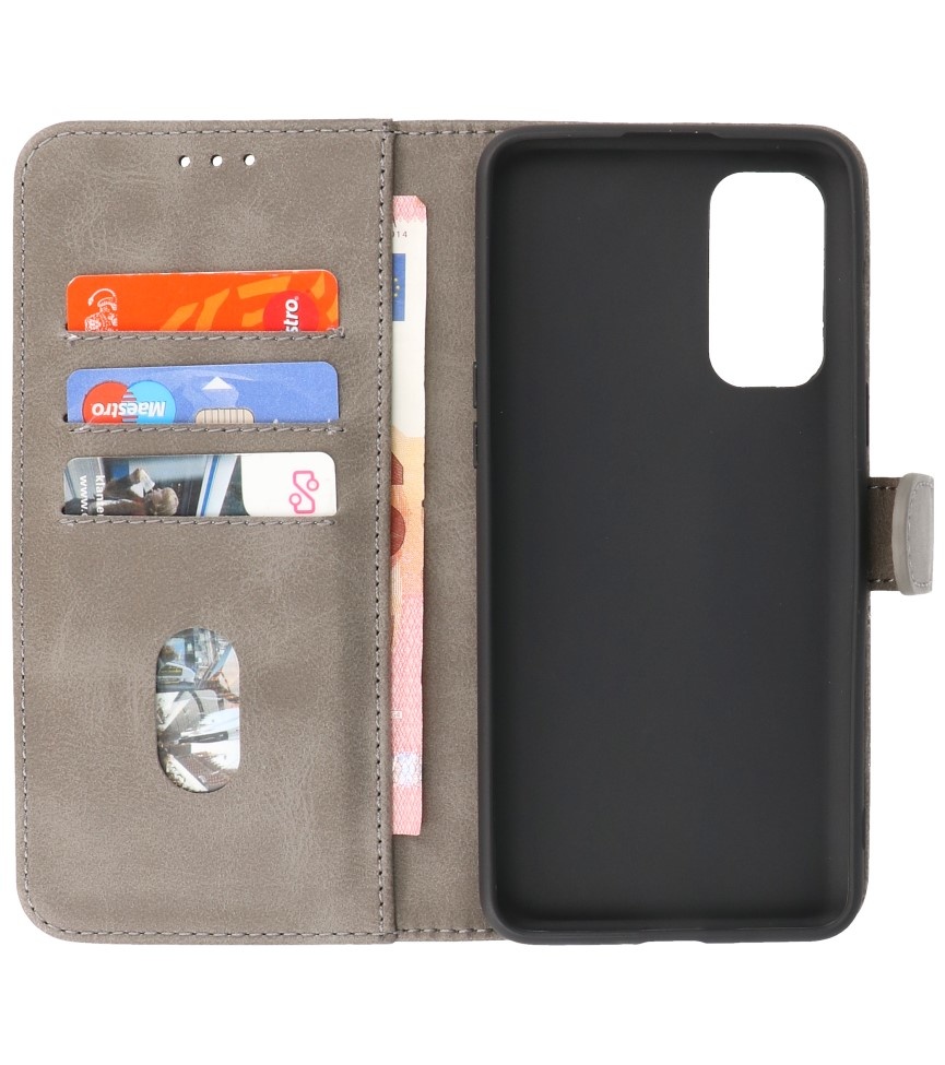 Bookstyle Wallet Cases Etui til OnePlus Nord 2 5G Grå