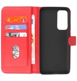 Bookstyle Wallet Cases Etui Motorola Moto Edge 20 Rouge