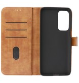 Bookstyle Wallet Cases Etui Motorola Moto Edge 20 Marron